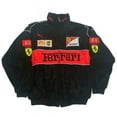 thumbnail image 1 of Combinaison de Course F1 Style Complet Style Rétro Veste Style Collège Veste en Coton Veste en Coton Automne et Hiver A187 Broderie Complète Noir, 1 of 2
