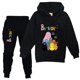 thumbnail image 1 of Chándales casuales de manga larga para niños, suéter divertido, sudaderas con capucha para niños y niñas, conjuntos de ropa PVD + FJJ Barbapapa zhangmenya LED, 1 of 2