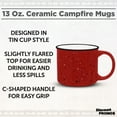 thumbnail image 3 of Ceramic Campfire Mug 13 oz. Set of 10, Bulk Pack - Speckled Camping Tea Cups - Red, 3 of 5