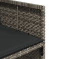 thumbnail image 3 of vidaXL 17 Piece Garden Dining Set with Cushions Grey Poly Rattan, 3 of 5