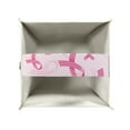 thumbnail image 5 of FUIALDOLG Tissue Box Cover Waterproof, Pink Ribbon Square PU Leather Tissue Box Holder, Modern Facial Paper Organizer Dispenser for Bathroom, Car, 5.1''X5.1''X5.5'', 5 of 7
