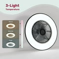 thumbnail image 3 of YANASO Ceiling Fan with Light,8 Enclosed Blades, App&Remote Control,6-Speed,Reversible,Black, 3 of 9