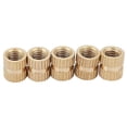 thumbnail image 2 of Tuercas moleteadas con rosca hembra M5, tuercas de inserción roscadas de latón, kit surtido de tuercas soldadas hidráulicamente M5*14*7,310 piezas, 2 of 5