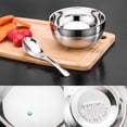 thumbnail image 2 of Advancent Cuenco pequeño de acero inoxidable, 2 capas de aislamiento térmico, saludable, seguro, delicado y cómodo, cuencos de Metal para Mostrada 18 cm, 2 of 6