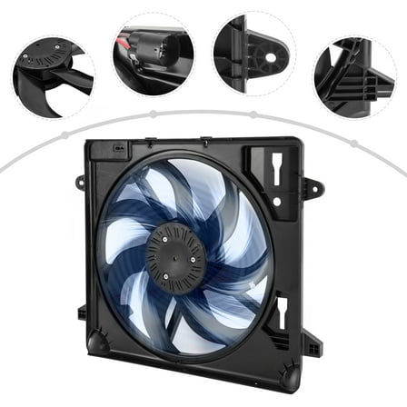 Cooling Fan Fit for 2012 2013 2014 2015 2016-2018 Jeep Wrangler