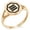 Rose Gold, variant on Stainless Steel Inaba Samurai Crest Minimalist Oval Top Polished Statement Signet Ring