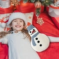 thumbnail image 5 of Christmas Irregular Shaped Snowman Pillow with Blue Hat and Scarf Design with Plush Filling for Holiday Home Decor White, 5 of 8