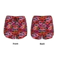 thumbnail image 3 of Balery Red Lips Kissing Pantalones cortos deportivos para mujer con forro y dos bolsillos, elásticos, para entrenamiento, gimnasio, yoga-X-Large, 3 of 7