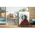 thumbnail image 2 of Ahgly Company Machine Washable Indoor Square Traditional Sienna Brown Area Rugs, 5' Square, 2 of 7