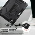 thumbnail image 6 of Shockproof Case for Apple iPad 11th 10th Gen 2025 2022, with Pencil Holder Military Grade Protection Rotating Stand Hand Strap Shoulder Strap Bumper Rugged Case for iPad 11th Gen 11"/ 10th Gen 10.9", 6 of 8