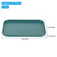 thumbnail image 2 of Unique Bargains 9x7' Plateau de Restauration Rapide, 2 Pack PP Plastique Réutilisable Multi-Usage Antidérapant Plateau de Service Vert Foncé, 2 of 5