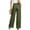 Army Green, variant on Linen Pants Women Palazzo High Waisted Loose Business Pants Slacks Straight Button Down Travel Pants with Pockets,Gray M