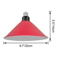 thumbnail image 3 of FSLiving 8.7" Red Industrial Metal Cone Shape Lamp Shade with E26 Light Socket Extender Replacement, Iron Cover, DIY Torchiere Shade Decorative for Renter Ceiling Pendant Light Laundry Entryway, 3 of 7