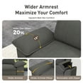 thumbnail image 5 of Sophia&William 157.5"L Modular Sectional Sofa Sets, Modern 6-Seat U-Shaped Corduroy Couch Sofa with Deep Seat & Throw Pillows for Living Room,Gray, 5 of 11