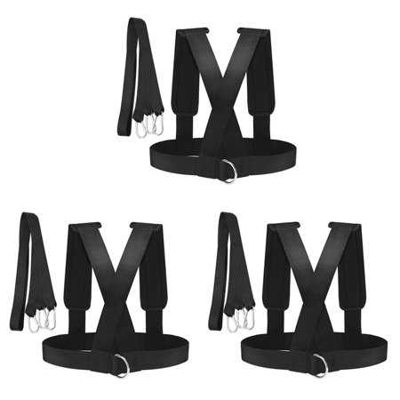 3 Pack Sled Harness Fitness Resistance Training Workout Strap Exercise Shoulder Strap Resistance Band & Pull Strap for