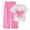 Z04 Pink, variant on Juniors Clothes Girls 2 Piece Outfits Trendy Short Sleeve Bow Print Tops Wide Leg Cargo Pants Sets Casual Summer Clothes 5T 6T (Blue,5-6 Years)