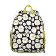 thumbnail image 1 of Retro Floral Students Backpack - Yellow Daisy Bloom and White Flower Design, Lightweight Water-Resistant Student School Bag for &, 1 of 6