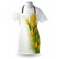 thumbnail image 3 of Yellow Flower Apron Romantic Tulip Bouquet Famous Plant of Netherlands Botanical Theme, Unisex Kitchen Bib Apron with Adjustable Neck for Cooking Baking Gardening, Mustard Fern Green, by Ambesonne, 3 of 3