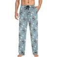thumbnail image 4 of FREEAMG Santa Raccoons Christmas Tree Men's Pajama Pants Sleepwear Lounge Pajama Bottoms, 4 of 7