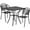 Black, variant on Flash Furniture Commercial Grade 28" Square White Indoor-Outdoor Steel Patio Table Set with 2 Round Back Chairs