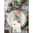 thumbnail image 2 of Fall Orange Green Pumpkins Cloth Napkins Set of 6 Reusable Dinner Napkins, Thanksgiving Maple Leaf Cocktail Napkin Washable Table Napkins for Wedding/Holiday Party/Baby Shower 20"x20", 2 of 7