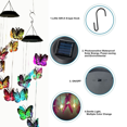 thumbnail image 3 of Campana de viento solar con luz LED que cambia de color en forma de colibrí o mariposa para el hogar, el patio o el jardín, regalo para mujeres, 3 of 5