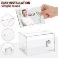 thumbnail image 3 of BESTYASH Professional Clear Acrylic Raffle Ticket Box with Lock for Office Fundraising and Voting, 3 of 7