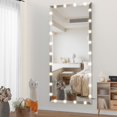 thumbnail image 2 of ANYHI Hollywood Full Length Mirror with Lights Oversized Full Body Vanity Mirror with 3 Color Modes Lighted Large Standing Floor Mirror for Dressing Room Bedroom Hotel Touch Control,Silver,72X32 Inch, 2 of 12