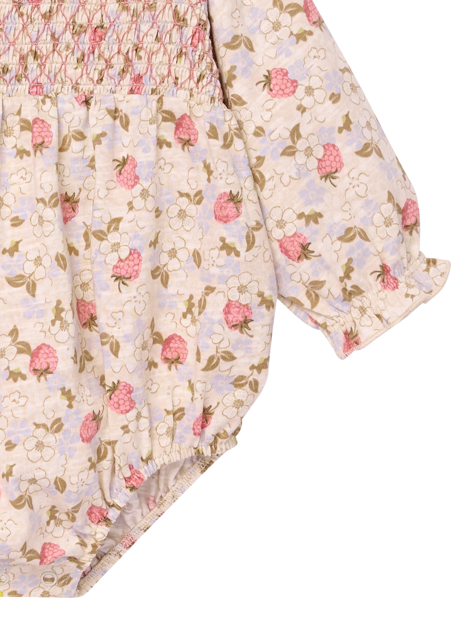 Modern Moments by Gerber Baby Girl Smocked Long Sleeve Bubble Romper, Sizes 0/3 Months - 24 Months