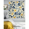 thumbnail image 3 of Spring Botanical Art Sheer Curtains 63 Inch Length 2 Panels Set, Spring Floral Summer Flower Voile Window Treatment Rod Pocket Curtains Sheers Drapes for Bedroom/Living Room/Kitchen 52x"63"x2, 3 of 7