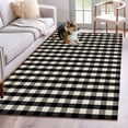 thumbnail image 2 of Buffalo Plaid Area Rug 3x5 Washable Rug Non Slip Farmhouse Black White Checkered Vintage Large Area Rug Indoor Floor Carpet for Entryway Bedroom Kitchen Living Room Home Office Dining Room Nursery, 2 of 9