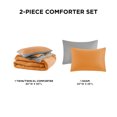 thumbnail image 5 of Comfort Spaces Twin/Twin XL Comforter Sets, 2-Piece Reversible Bedding Set, Comforter Bed Set for Dorm College, Orange/Grey, 5 of 8
