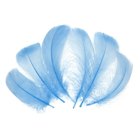 Uxcell 300 Pack Light Blue Craft Feathers, 2-4 Inch Colored Feathers for Crafting, Fluffy Feather Bulk for DIY Crafts, Dream Catcher Supplies, Wedding Party Decoration