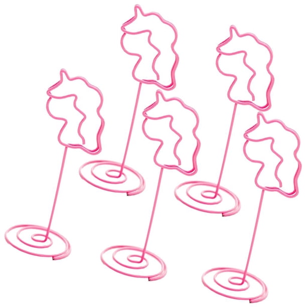 5 piezas / paquete de clip de notas adhesivas, rejilla de alambre, tarea de oficina, decoración para hogar Unicornio