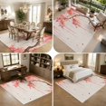 thumbnail image 5 of Area Rugs 5'x7', Spring Floral Carpet Runner Indoor Outdoor Rugs Home Decor Aesthetic, Pink Weeping Cherry Blossom Branches Beige Non Slip Mats Washable Accent Rug for Living Room Bedroom, 5 of 8
