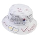 thumbnail image 5 of Moda Graffiti Sombrero de pescador plegable Gorra de cubo de estilo Hip Hop Blanco, 5 of 9