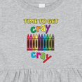 thumbnail image 4 of Inktastic Time to Get Cray Cray Crayons Humor Girls Baby Dress, 4 of 5