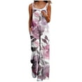 thumbnail image 2 of Wancir Womens Casual Jumpsuits Loose Overalls Summer Sleeveless Stretchy Wide Leg Long Pants Romper with Pockets, 2 of 5