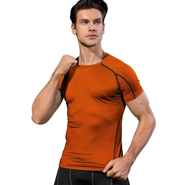 QunButy Chemise de Costume pour Hommes Sport de Fitness O-Cou