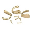 thumbnail image 6 of RZDEAL 3PCS Vintage Coat and Hat Hook Brass Classico Wall Hanging for Bath Stands Clothes Hangers Scarf Towel (Gold), 6 of 9