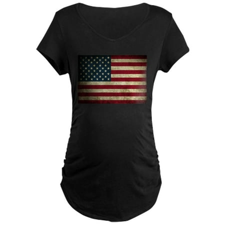 CafePress - USA Flag - Grunge Maternity T-Shirt - Maternity Dark