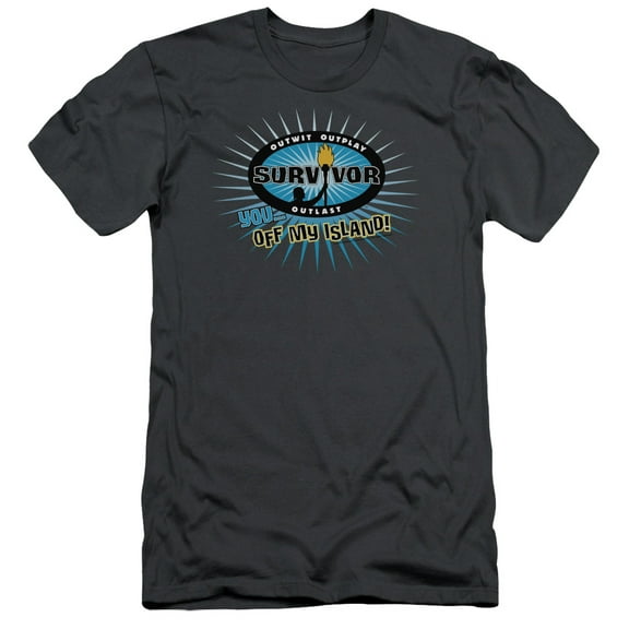 Survivor Off My Island Adult 30/1 T-Shirt Charcoal