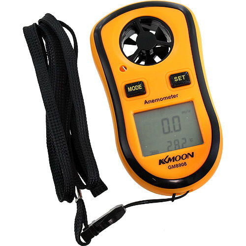 JF-XUAN Precise instrument Handheld Digital Anemometer Thermometer Wind Speed Meter Air Velocity Temperature Tester Color LCD with Max/Min/Data Hold Mode Wind Meter