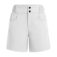 thumbnail image 4 of Axiiglly Athletic Shorts for Women Elastic Waist Button Workout Shorts with Pockets Summer Casual Ourdoor Solid Color Shorts S-3XL, 4 of 8