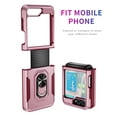 thumbnail image 2 of ELEHOLD for Samsung Galaxy Z Flip5 with Magnetic Ring Holder Built-in Retractable Sliding Hinge Protector Case,Rugged Shockproof with 1 Pack Small Screen Protector for Galaxy Z Flip5 2023,Pink, 2 of 8
