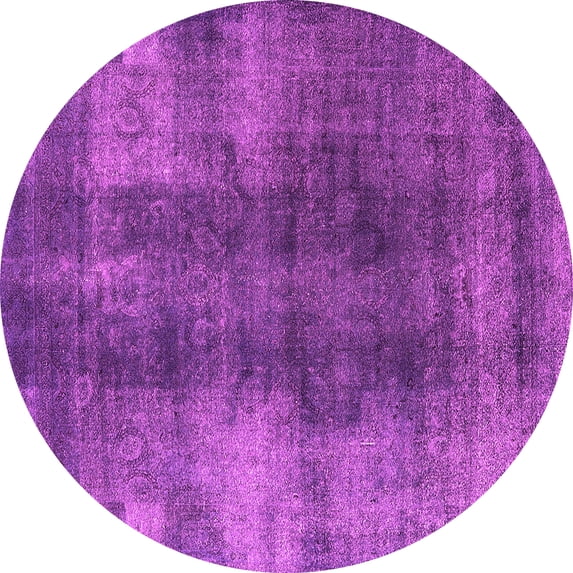 Ahgly Company Indoor Round Oriental Pink Industrial Area Rugs, 8' Round