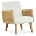 thumbnail image 2 of Aurele Gray Faux Leather Armless Accent Chair with Black Metal Legs, 2 of 7