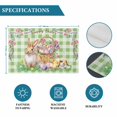 thumbnail image 6 of Easter Bunny Placemats Set of 8, Spring Easter Eggs Floral Sage Green Check Placemats for Dining Table, Place Mats for Kitchen Tabletop, Waterproof Wipeable Dining Table Mats Set, 6 of 9
