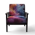 thumbnail image 4 of Designart "Nuance d'Une Nébuleuse Colorée" Chaise d'Appoint Rembourrée Multicolore - Chaise d'Astronomie et d'Espace pour Salon, 4 of 7