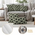 thumbnail image 6 of Halloween Outdoor Waterproof Pillow Covers, Sage Green Vintage Crow Horror Black Birds Decorative Rectangle Throw Pillowcase Sofa Cushion Sham for Patio/Couch/Chair, 20"x12" 2 Pack, 6 of 8